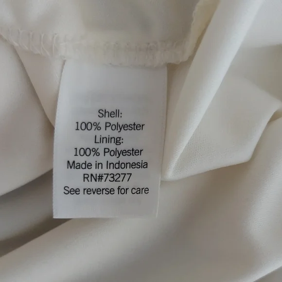 Nine West Button Front Ruffle Hem Dress In Ivory Swirl Pattern Size Small - Picture 9 of 10